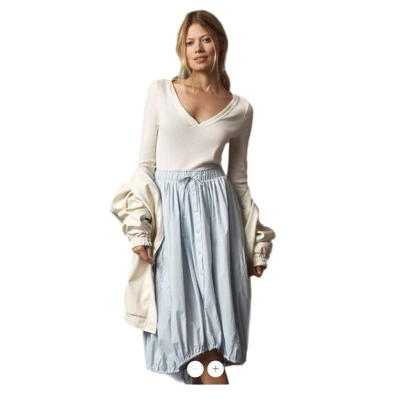 Daily Practice Anthropologie Twofer Midi Dress S Long Sleeve Cottagecore Fairy - Picture 3 of 16